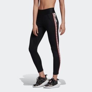 Adidas FARM leggings, flower & multi color stripe